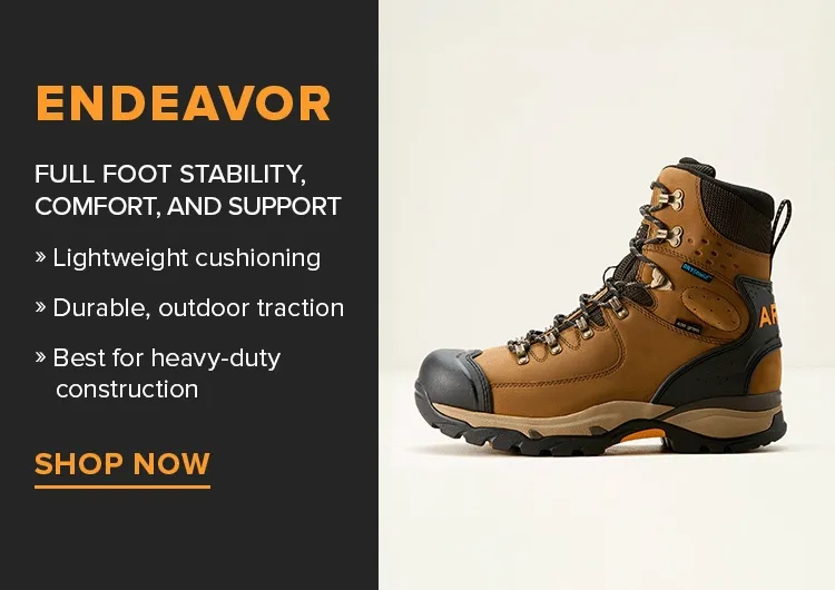 ENDEAVOR Full foot stability, comfort, and support