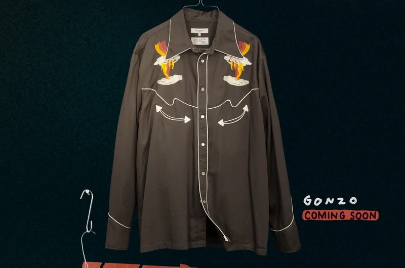 Gonzo Western Shirt Sunburns Black/Brown