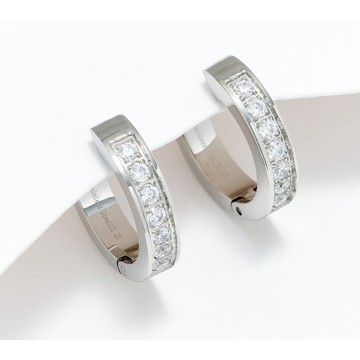 Steel by Diamonique 1/2" Hinged Hoop Earrings Hoop Earrings
