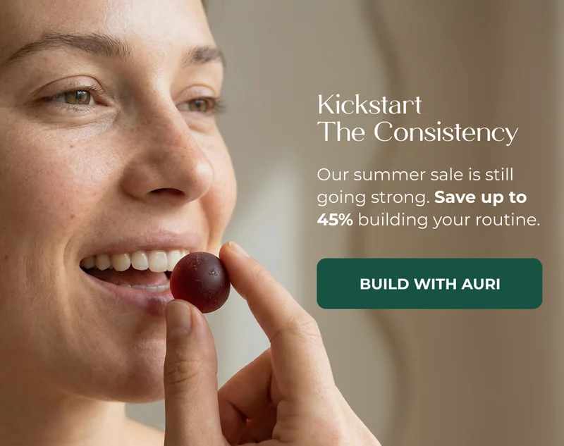 Kickstart The Consistency Our summer sale is still going strong. Save up to 45% building your routine. {BUILD WITH AURI}