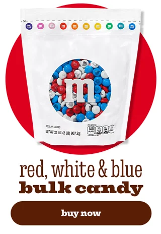 RED, WHITE & BLUE BULK CANDY