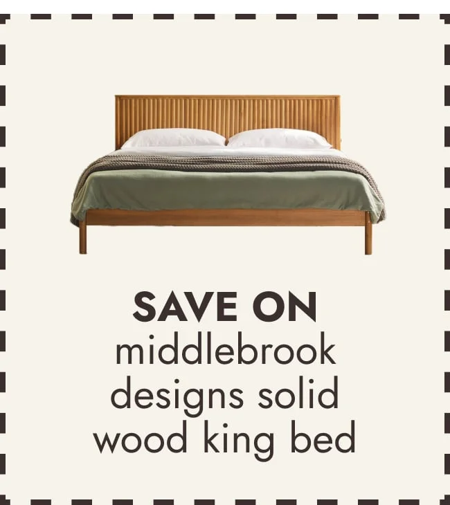 Middlebrook Designs Transitional Solid Wood King Bed