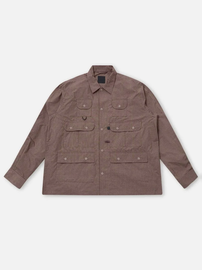 Image of DAIWA PIER46 Tech Knit Polo S/S - Brown Gray