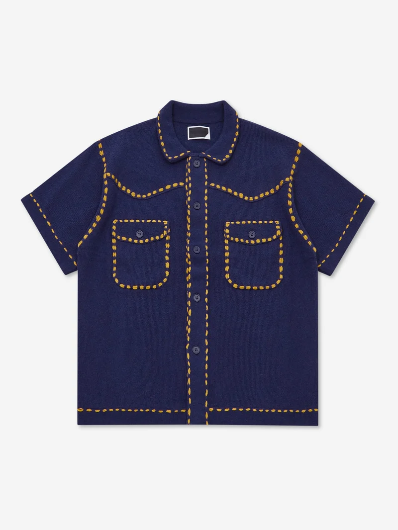 Image of Phingerin Summer Pg1 Western Shirt - Navy