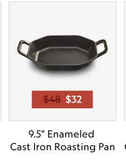 Enameled Cast Iron Roasting Pan