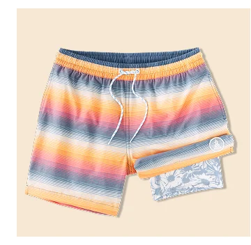 Lined Classic Swim Trunk: The Malibu Sunsets 5.5"