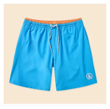 Lined Classic Swim Trunk: The Blue Barracudas 7"