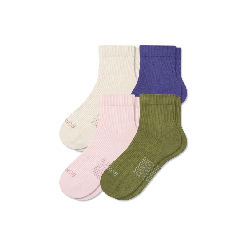 Women's Modern Rib Quarter Sock 4-Pack