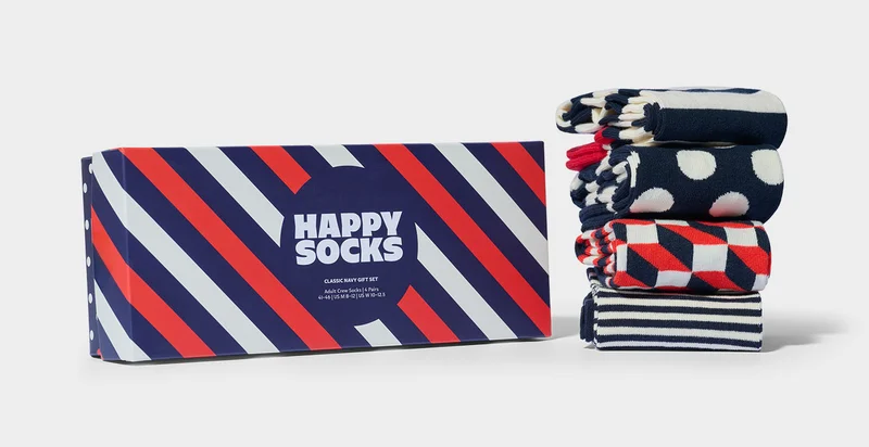 4-Pack Classic Navy Socks Gift Set