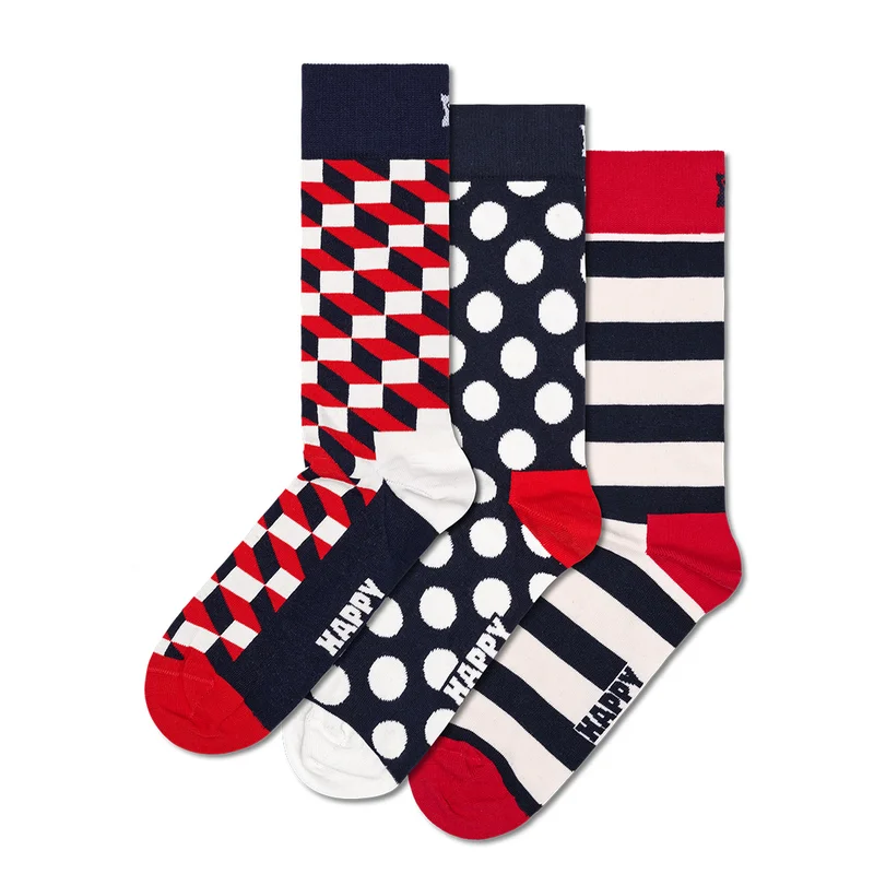3-Pack Classic Filled Optic Socks