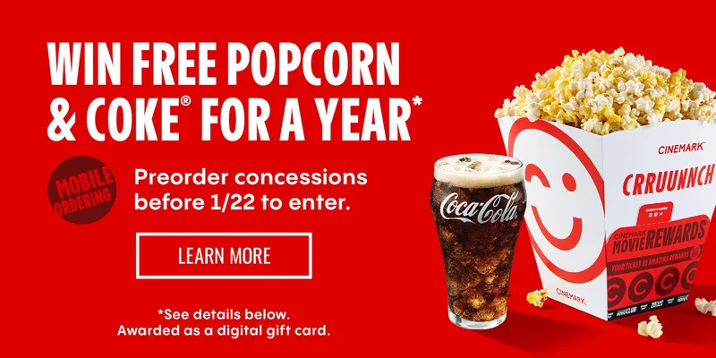 CELEBRATE NATIONAL POPCORN DAY | ENTER FOR A CHANCE TO WIN A $500 CINEMARK GIFT CARD | THAT'S A WHOLE LOTTA POPCORN | LEARN MORE