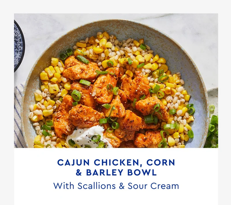 Cajun Chicken, Corn, and Barley Bowl