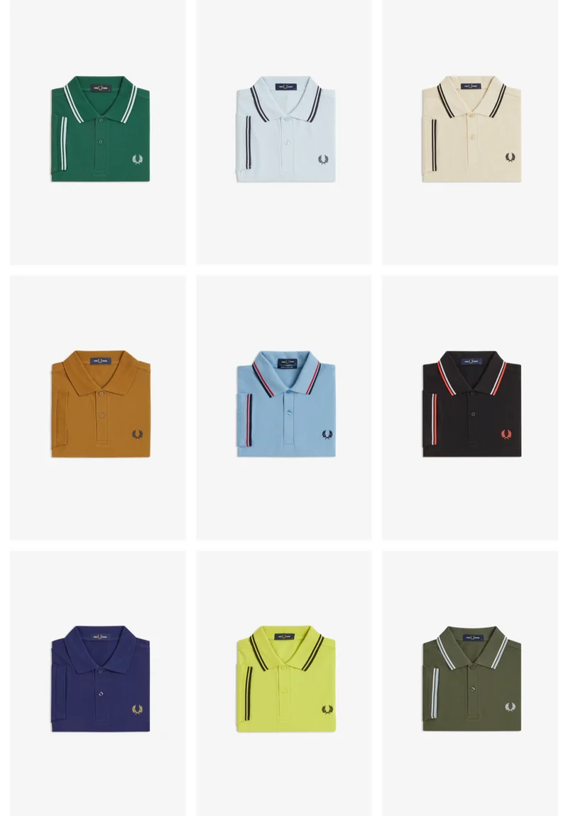 A collection of Fred Perry Shirts