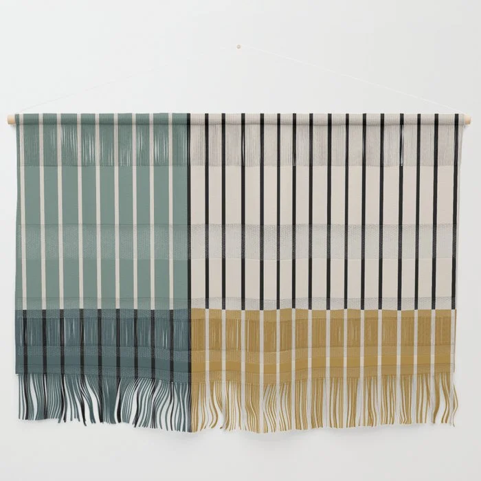 Color Block Line Abstract VIII Wall Hanging Wall Hanging