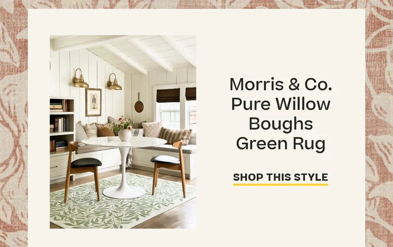 Morris Co Pure Willow Boughs Green Rug