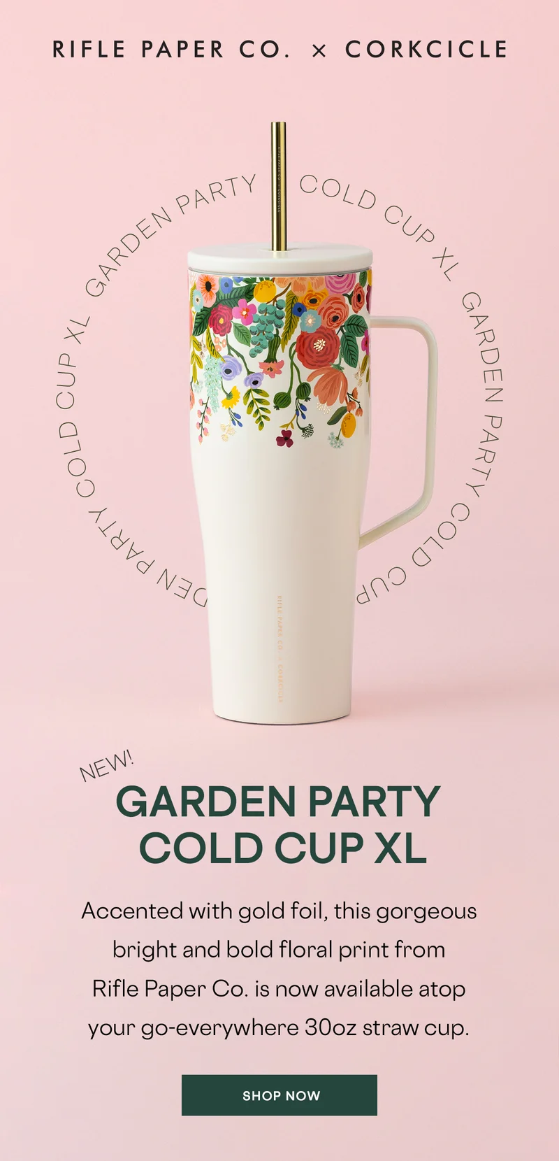 Rifle Paper Cold Cup XL Is Back In Stock - Shop Now