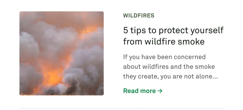 5 tips to protect yourself from wildfire smoke