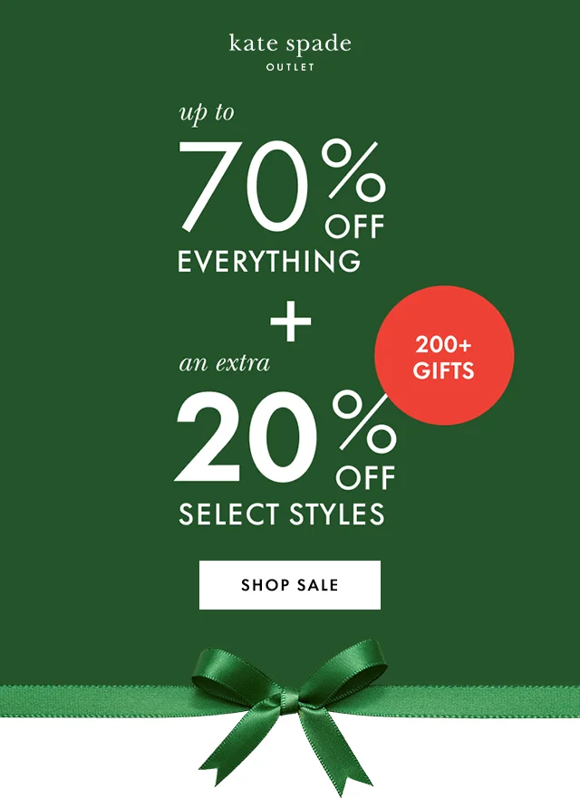 up to 70% off everything + an extra 20% off select styles