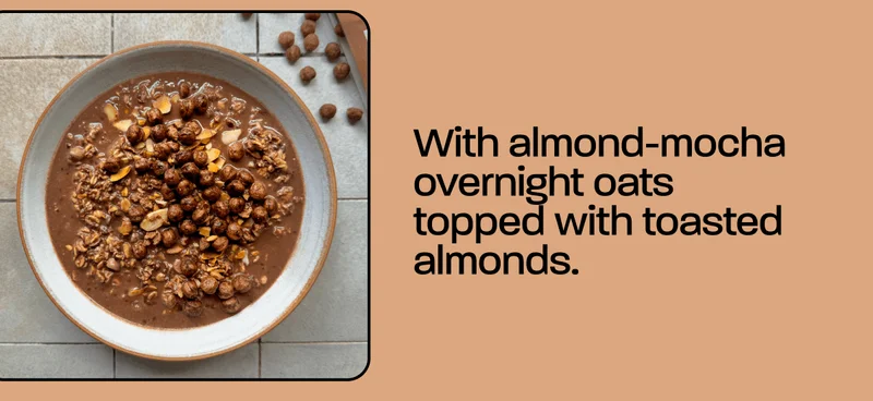 With almond-mocha