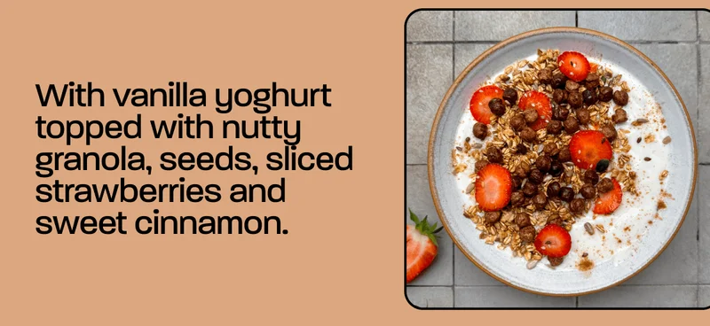 With creamy Greek yoghur