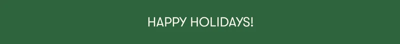 Happy holidays!