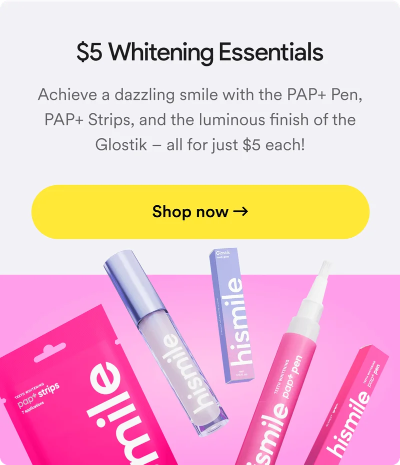 Whitening essentials. Achieve a dazzling smile with the PAP+ Pen, PAP+ Strips, and the luminous finish of the Glostik – all for just $5 each! Shop now.