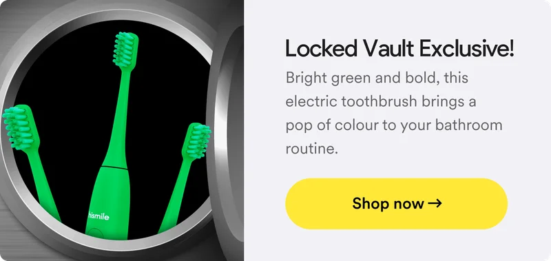 Locked vault exclusive! Bright green and bold, this electric toothbrush brings a  pop of colour to your bathroom routine. Shop now.