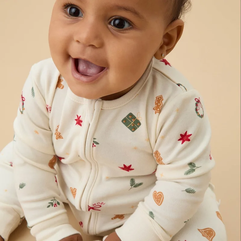 Image of Christmas Clever Zip Romper