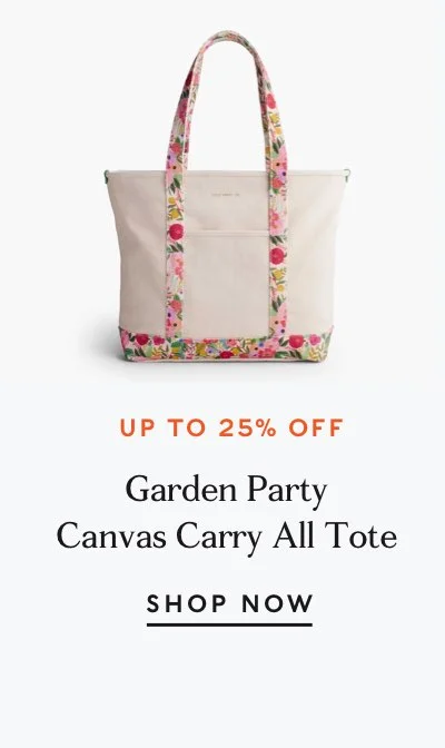 Garden Party Canvas Carry All Tote