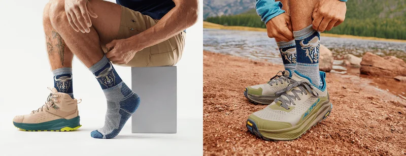 Hike Bison Crew Socks