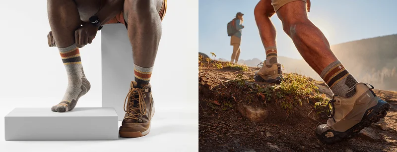 Hike Striped Mid Crew Socks
