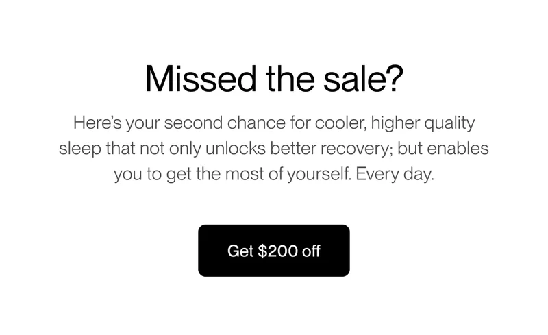 Missed the sale? Here’s your second chance for cooler, higher quality sleep that not only unlocks better recovery; but enables you to get the most of yourself. Every day.