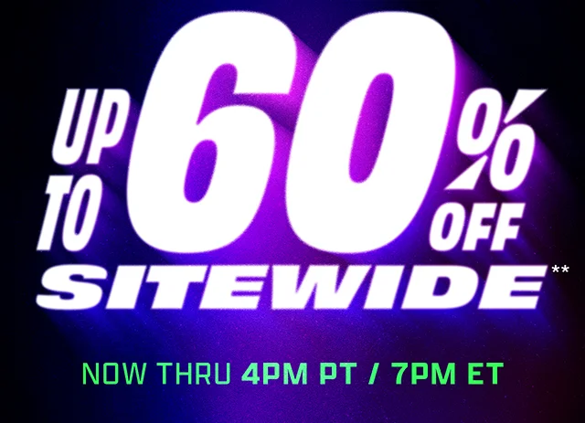 Lightning Deal Days. Up to 60 Percent Off Sitewide.. Now Thru 4PM PT 7PM ET. Shop Now