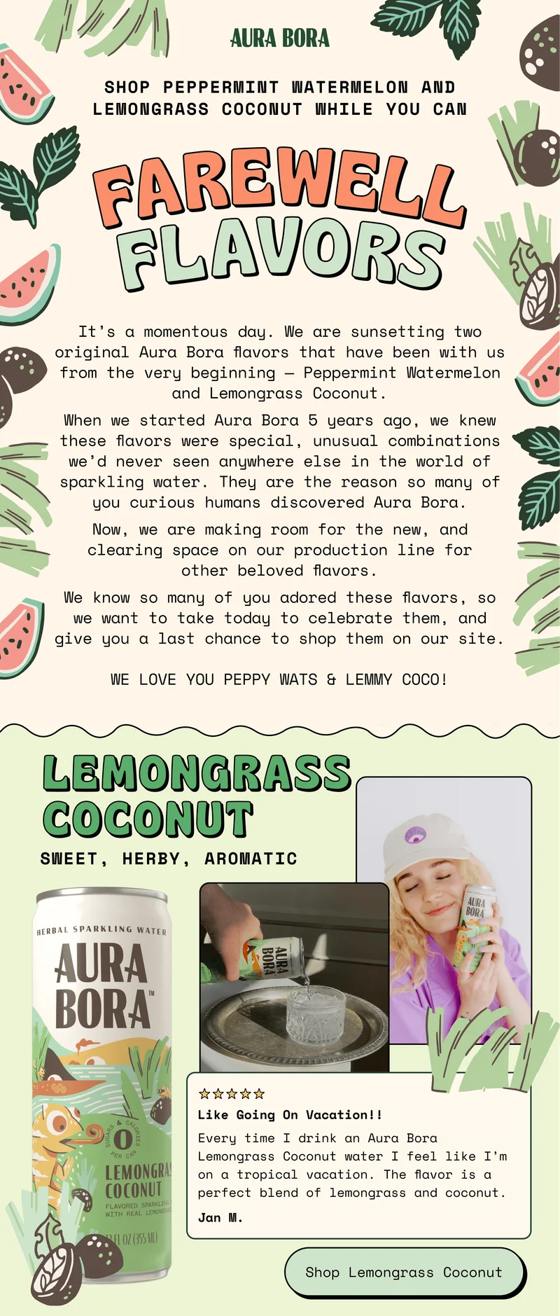 aura bora lemongrass coconut