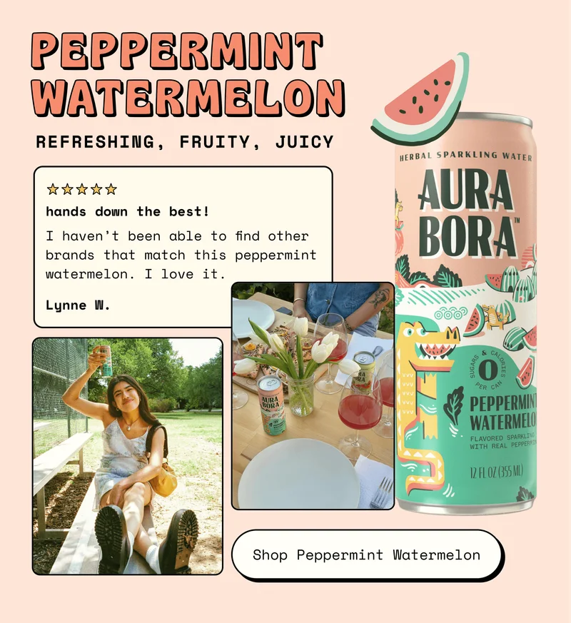 aura bora peppermint watermelon
