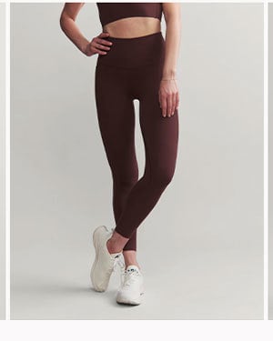 Revive 7/8 Pocket Legging: Brown Berry