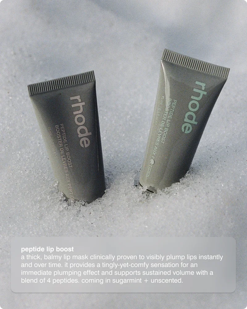 peptide lip boost: a thick, balmy lip mask clinically proven to visibly plump lips instantly and over time. it provides a tingly-yet-comfy sensation for an immediate plumping effect and supports sustained volume with a blend of 4 peptides. coming in sugarmint + unscented.