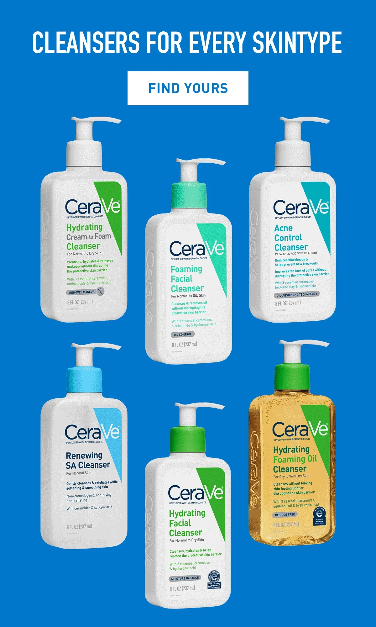 Cleansers for every skintype