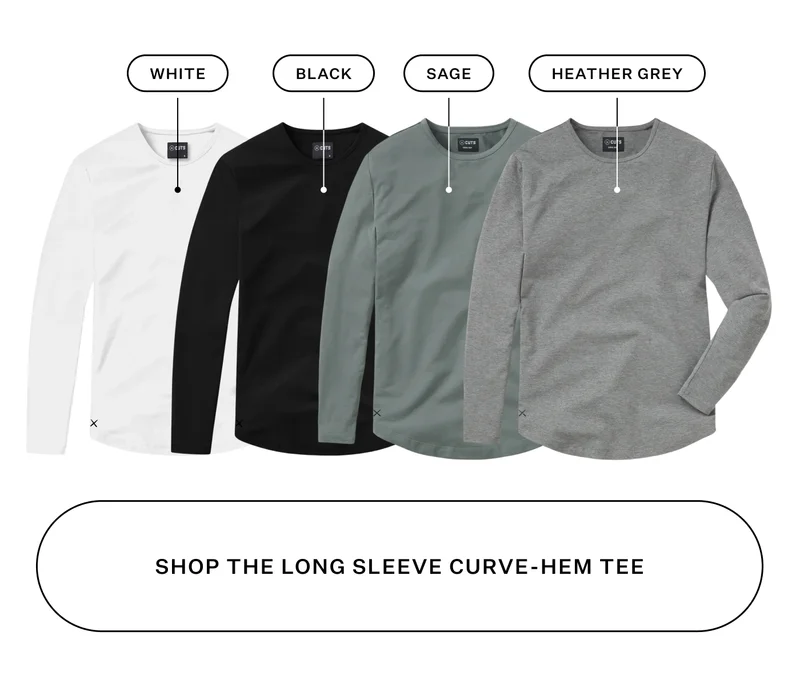 Shop the AO Long Sleeve Curve-Hem Tee