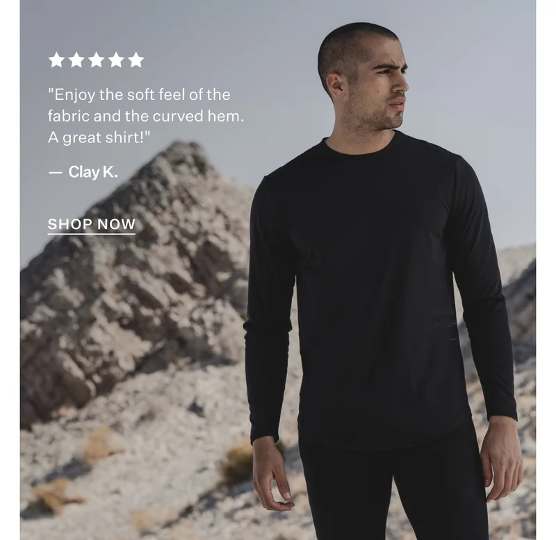 Shop AO Long Sleeve Curve-Hem Tee