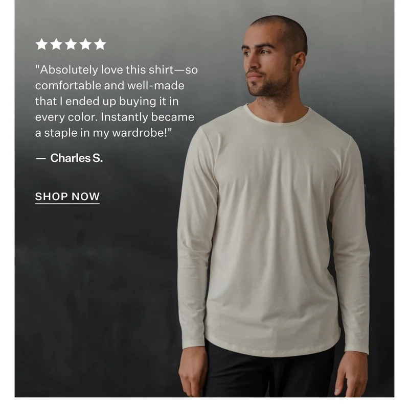 Shop AO Long Sleeve Curve-Hem Tee