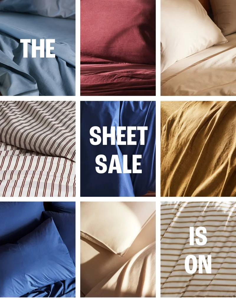 The sheet sale is on
