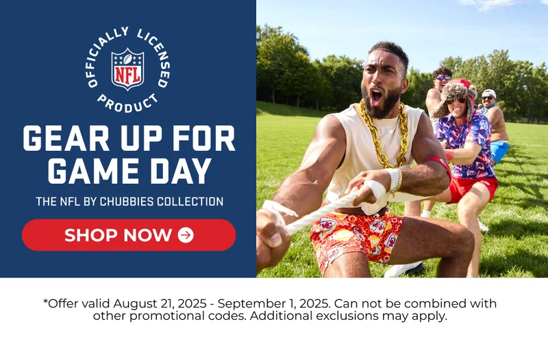 GEAR UP FOR GAME DAY: Shop The NFL by Chubbies Collection