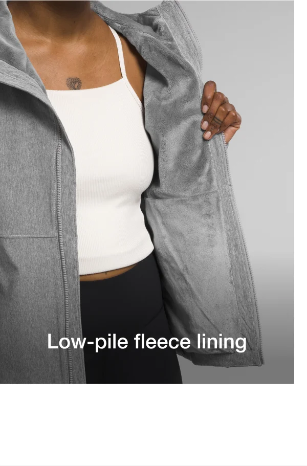 Low-pile fleece lining