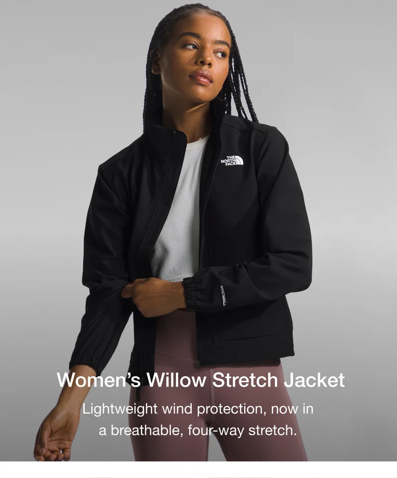 Women's Willow Stretch Jacket. Lightweight wind protection, now in a breathable, four-way stretch.