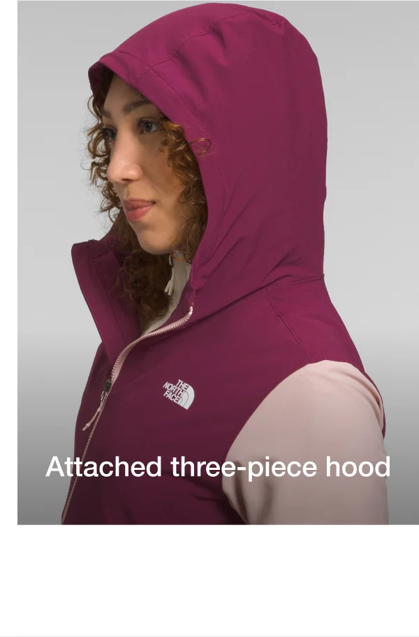 Attached three-piece hood