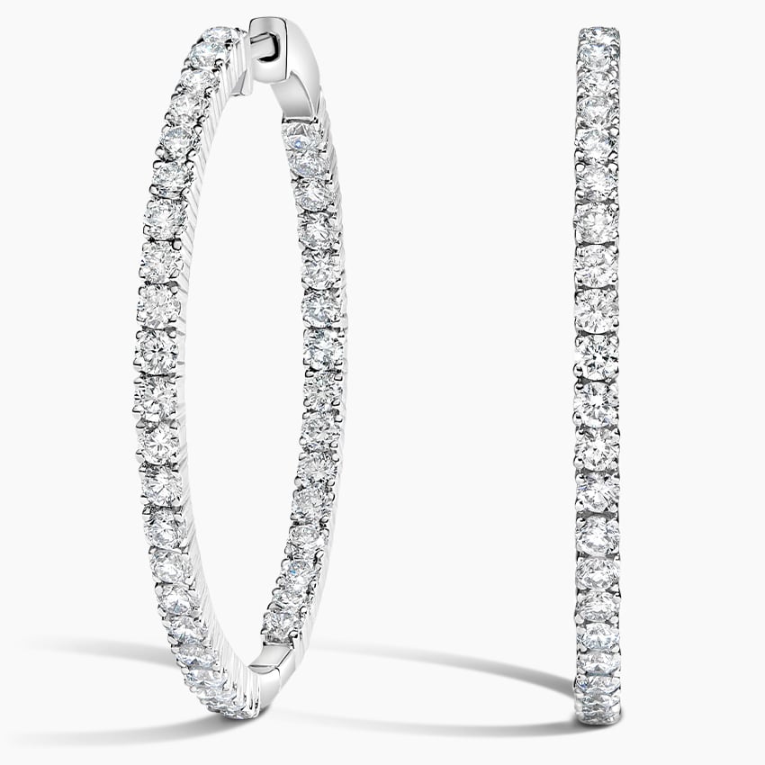 Bliss Lab Created Diamond Hoop Earrings