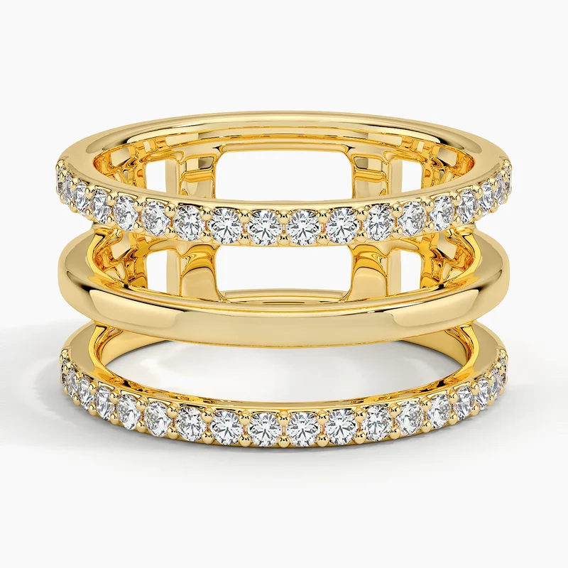 Abierta Triple Band Diamond Ring