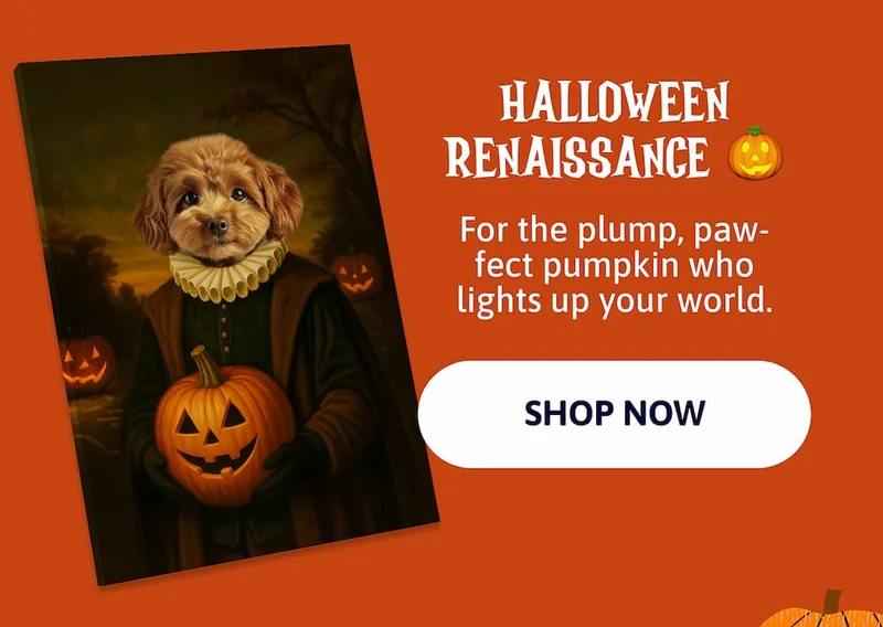 Halloween Renaissance 🎃 For the plump, paw-fect pumpkin who lights up your world.