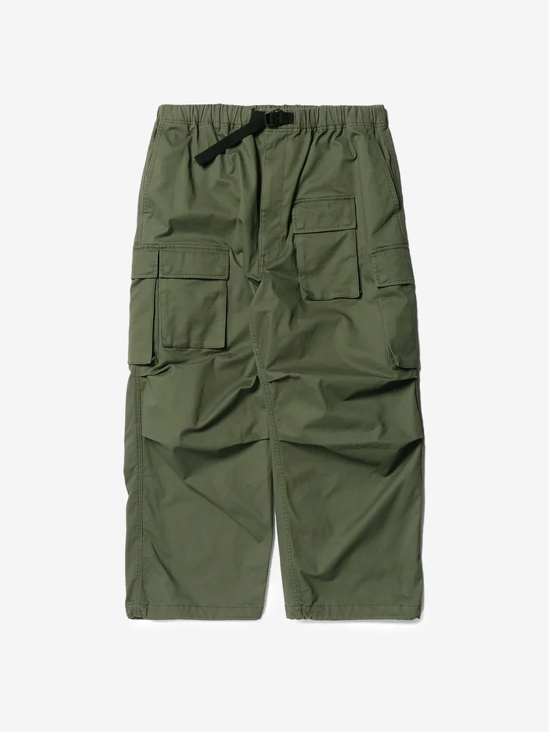 Image of Beams Multi Pockets Balloon Cargo Trousers - Olive